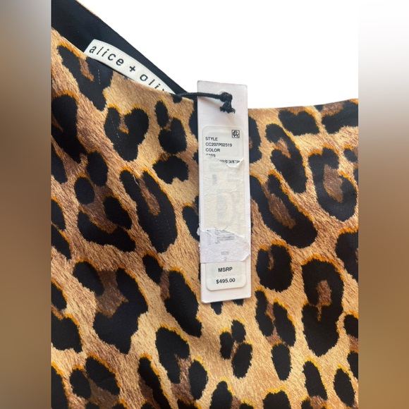 ALICE + OLIVIA HARMONY CHAIN STRAP DRAPEY SLIP DRESS - Picture 14 of 16